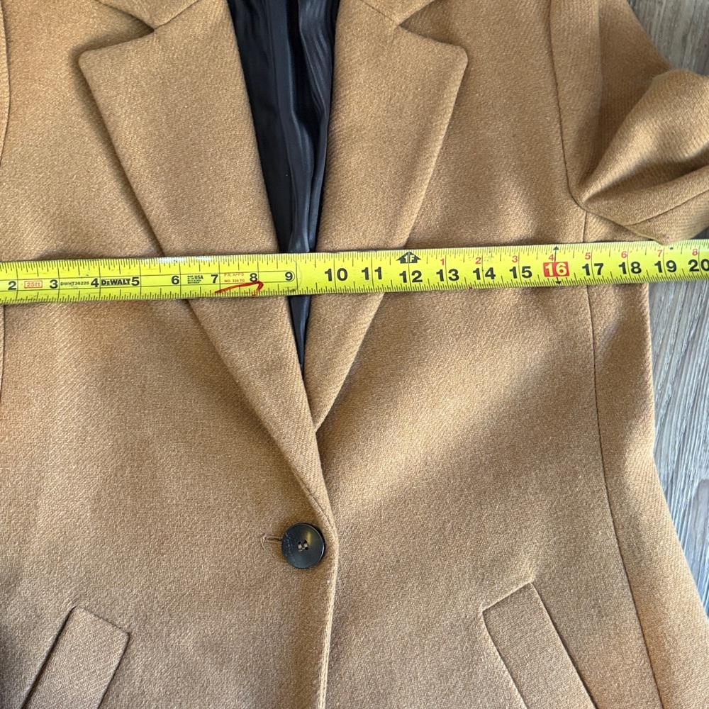 Zara Women's Camel Wool Blend Trench Coat Size: M - Picture 11 of 11